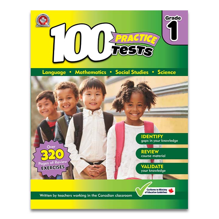 100 Practice Tests Series: Grades 1 to Grade 2 in Math, Science, Language, and Social Studies