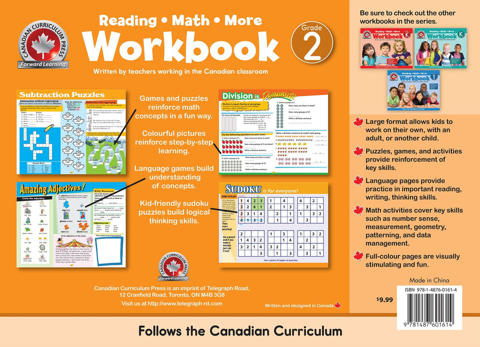 Grade 2 Workbook (Floorpad): Reading, Math and more: Colourful large-format - Canadian Curriculum Press