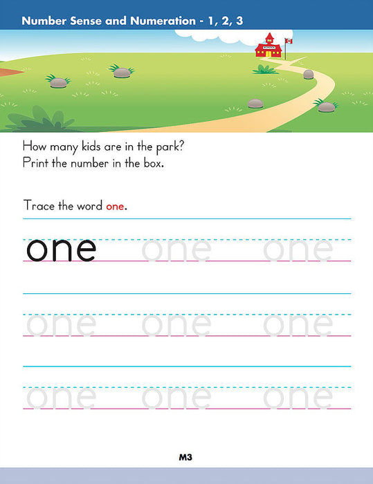 sample inside page, number sense and numeration 1, 2, 3 