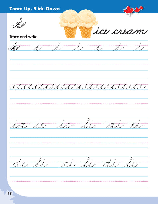 This Cursive Handwriting practice workbook guides your child to learn each new pen stroke by introducing similar letters together and by providing word and sentence practice to reinforce fluid movements. In a short time, your child will be writing and reading cursive handwriting with ease! 64 pages // ISBN: 9781487602932