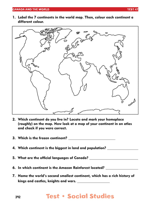 100 Tests Grade 3 Workbook: Math, Language, Social Studies, Science By Canadian Curriculum Press Chock full of curriculum-based exercises and activities, the 100 Tests Grade Three workbook is designed to test your child’s knowledge and verify which concepts she or he understands, and which need more practice.