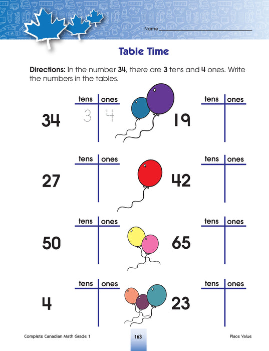 Complete Canadian Math Grade 1
