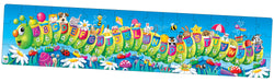 Kids will “inch” their way through learning the alphabet with this fun ABC Caterpillar puzzle. Measuring 5 feet long this colorful caterpillar features letters and objects with the same beginning sound. With  51 pieces this jumbo puzzle will keep your little ones engaged for hours. Ages 3+ years.