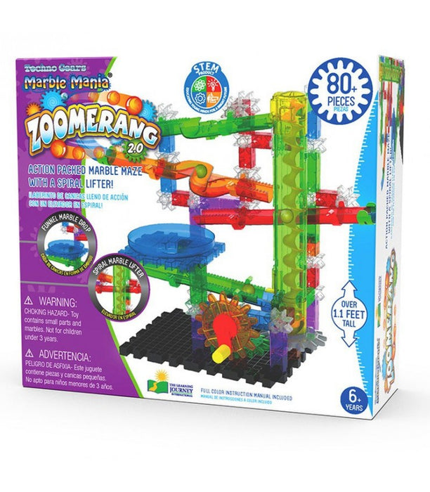 The Learning Journey: Techno Gears Marble Mania Zoomerang 2.0 - STEM Construction Set – Award Winning Learning Toys & Gifts for Children Ages 6-12 Years..