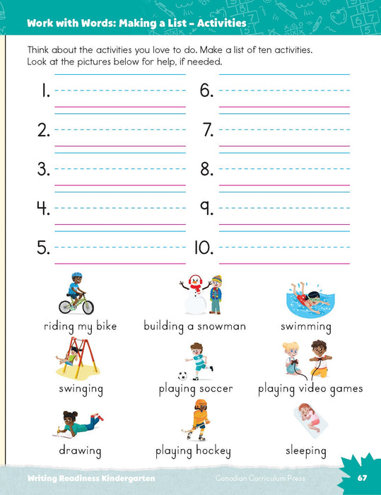 Kindergarten Writing Workbook - 80-page Expanded Edition