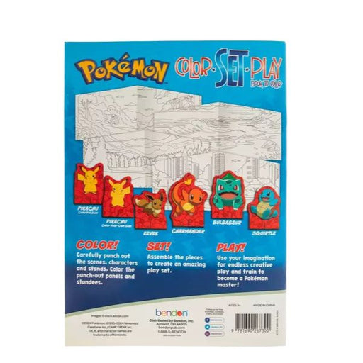 Pokémon Color Set Play packaging with colorful figures and text on a blue background