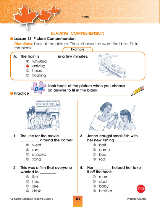 This jumbo, full-colour workbook, which includes practice quizzes with an answer key, will give children the tools they need to build their skills in areas such as phonics, vocabulary, reading comprehension, and grammar. By following the curriculum taught in Canadian schools, the lessons and activities in the Grade 2 Complete Canadian Reading workbook will give children the confidence required to excel in the classroom and beyond.​ 352 pages // ISBN: 9781770629097