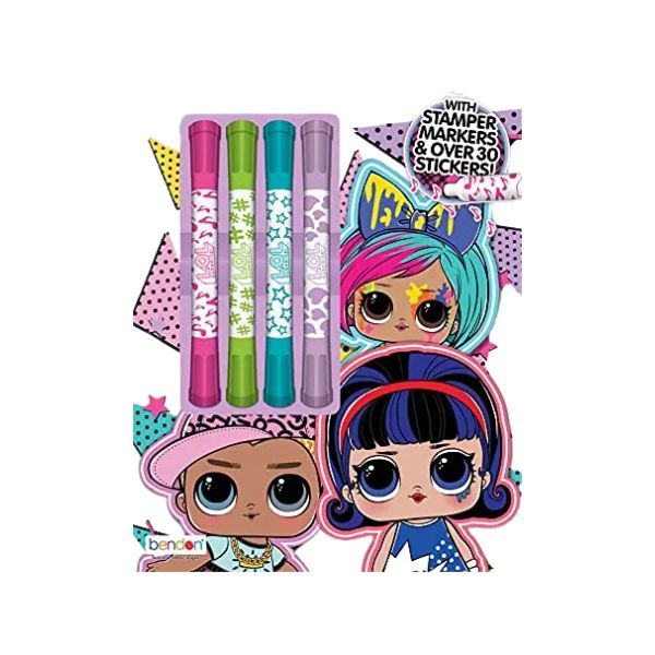 L.O.L. Surprise! Coloring and Activity Book with 4 Stamper Markers – Ages 3+