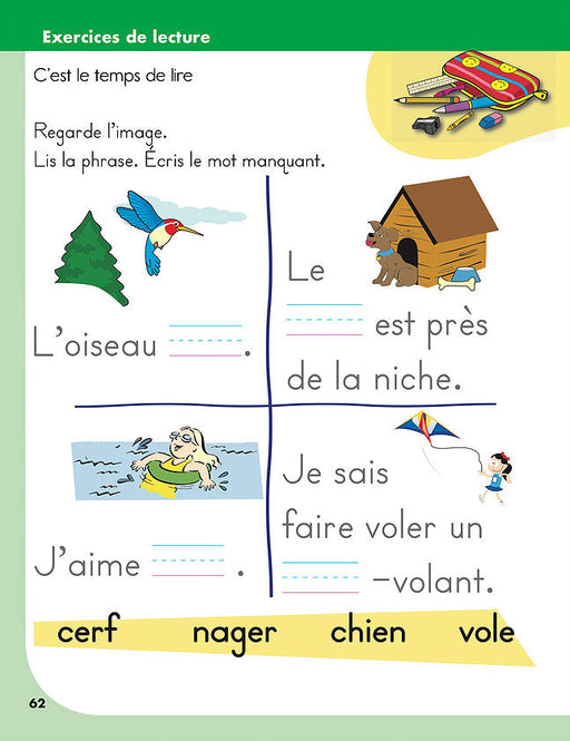 Préparation à la lecture en maternelle │French Educational Workbooks - Canadian Curriculum Press