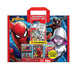 Spider-Man coloring and activity set with books and storage case on a white background