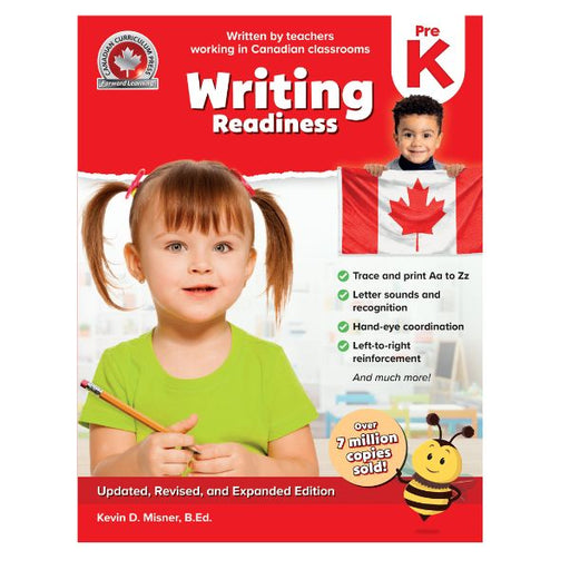 Pre-Kindergarten Writing Workbook: 80-Page Expanded Edition cover by Canadian Curriculum Press.