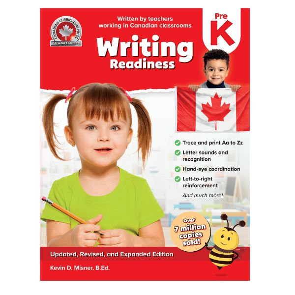 Pre-Kindergarten Writing Workbook: 80-Page Expanded Edition cover by Canadian Curriculum Press.