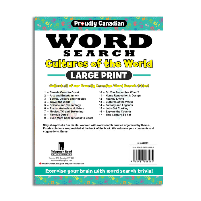 Proudly Canadian Word Search - Cultures of the World - Volume 13