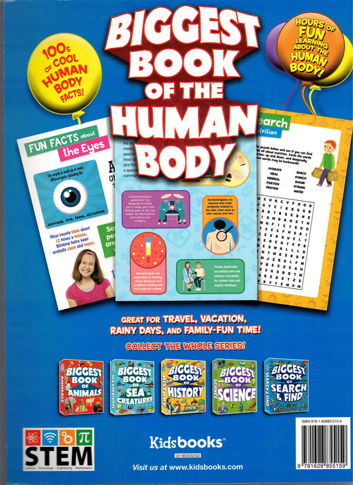 Get ready to learn about the amazing human body!  Find out: • Which muscle never gets tired • Why your ears pop when you're on an airplane • Fun ways to move your body • What the human body has in common with other animal bodies • How your body parts work as a team to keep you healthy • And much, much more!  Also includes Search & Find puzzles, mazes, word searches, and other fun activities!  Get ready to impress your family and friends with your knowledge of the human body!