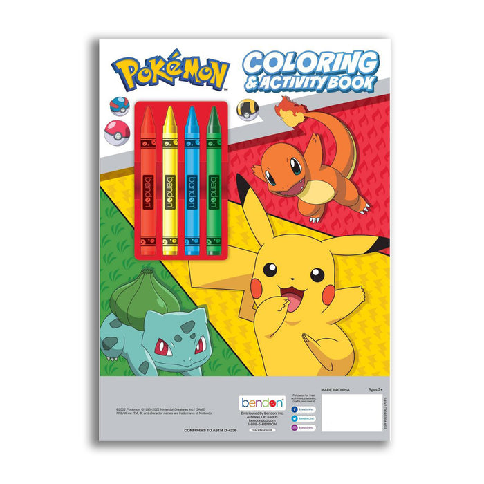 Pokémon Colouring Book with Crayons