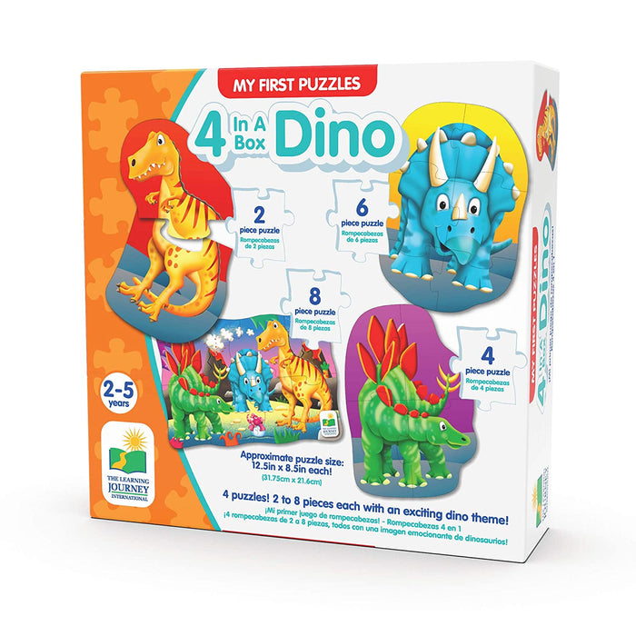 My First Puzzle Sets 4-In-A-Box Puzzles Dino