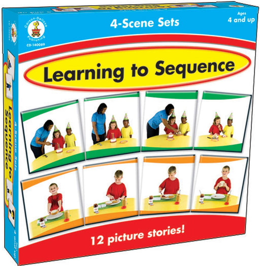 Children will eagerly assemble the pieces of 12 picture stories to determine what happens next! For added fun, have children narrate the story from each scene. Each set includes 48 photographic cards plus game directions in English, Spanish, and French. It is perfect for ages 4 and up.