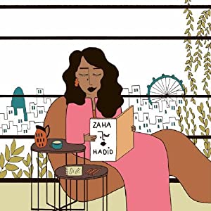Illustration of Zaha Hadid, Iraqi-British architect, featured in Little People Big Dreams book