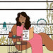Illustration of Zaha Hadid, Iraqi-British architect, featured in Little People Big Dreams book