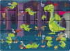 Completed 30-piece Sassi Junior dragon puzzle with colorful artwork